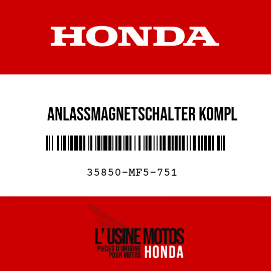 image de 35850-MF5-751 ANLASSMAGNETSCHALTER KOMPL