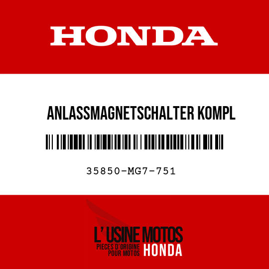 image de 35850-MG7-751 ANLASSMAGNETSCHALTER KOMPL