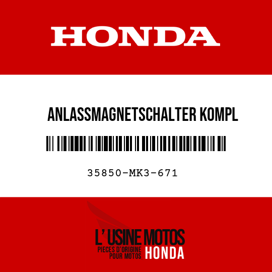 image de 35850-MK3-671 ANLASSMAGNETSCHALTER KOMPL
