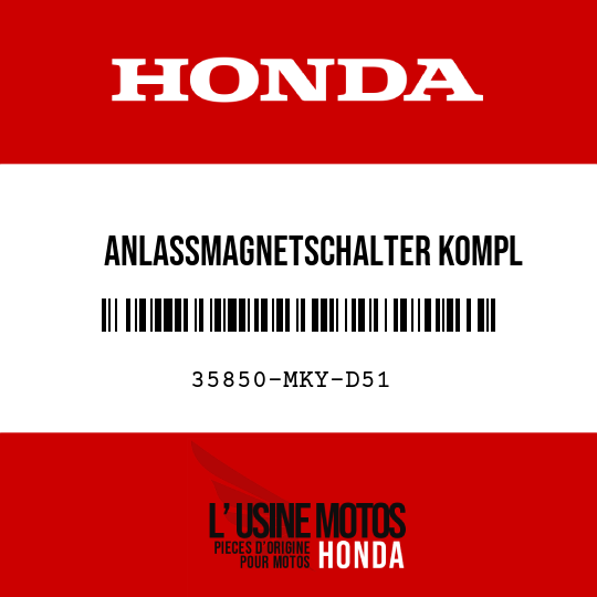 image de 35850-MKY-D51 ANLASSMAGNETSCHALTER KOMPL