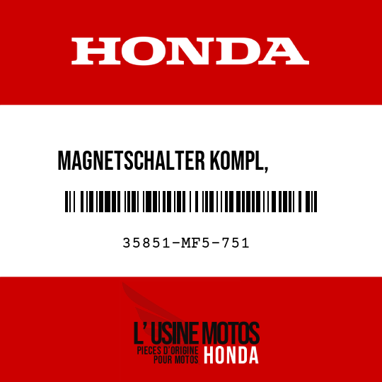 image de 35851-MF5-751 MAGNETSCHALTER KOMPL, ANLASSER