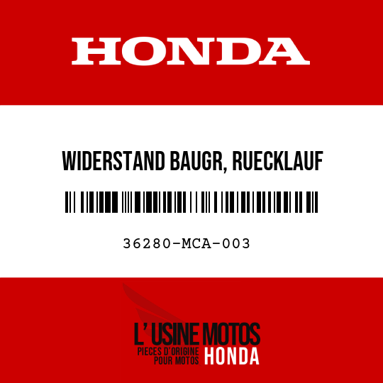 image de 36280-MCA-003 WIDERSTAND BAUGR, RUECKLAUF