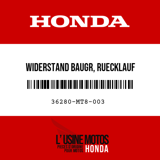 image de 36280-MT8-003 WIDERSTAND BAUGR, RUECKLAUF