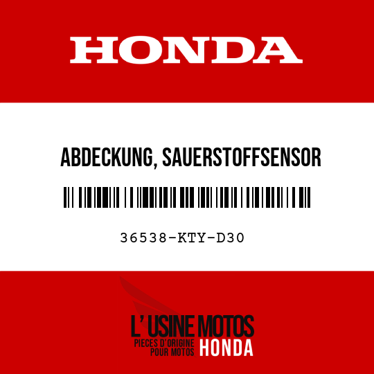 image de 36538-KTY-D30 ABDECKUNG, SAUERSTOFFSENSOR