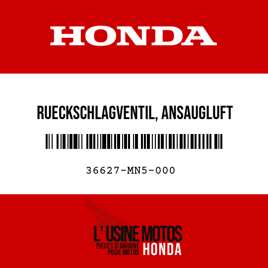 image de 36627-MN5-000 RUECKSCHLAGVENTIL, ANSAUGLUFT