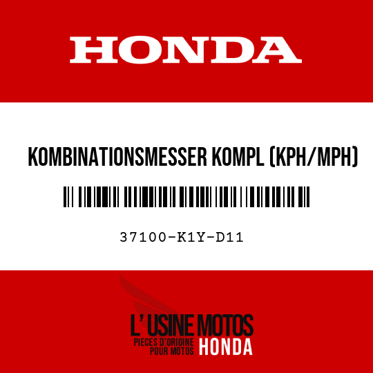 image de 37100-K1Y-D11 KOMBINATIONSMESSER KOMPL (KPH/MPH)