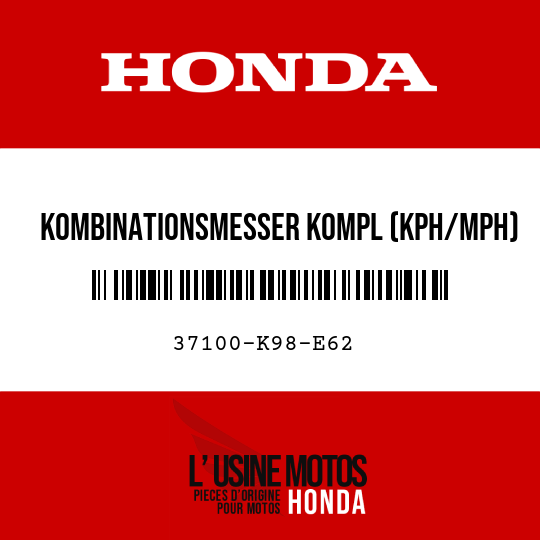 image de 37100-K98-E62 KOMBINATIONSMESSER KOMPL (KPH/MPH)