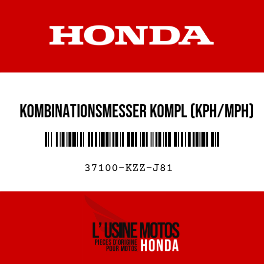 image de 37100-KZZ-J81 KOMBINATIONSMESSER KOMPL (KPH/MPH)