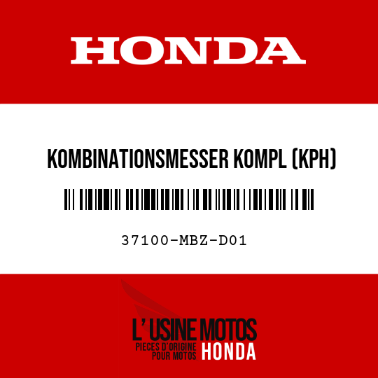 image de 37100-MBZ-D01 KOMBINATIONSMESSER KOMPL (KPH)