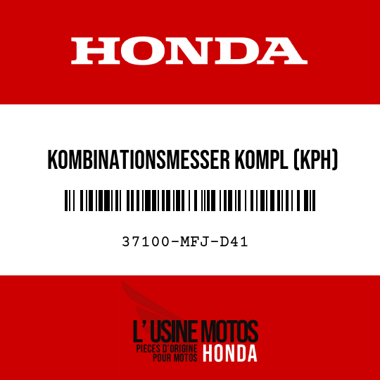 image de 37100-MFJ-D41 KOMBINATIONSMESSER KOMPL (KPH)