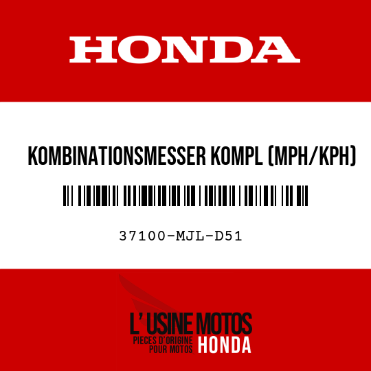 image de 37100-MJL-D51 KOMBINATIONSMESSER KOMPL (MPH/KPH)