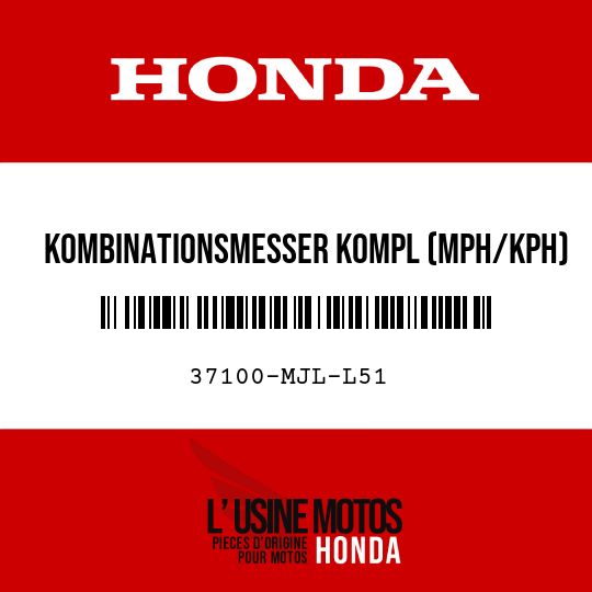 image de 37100-MJL-L51 KOMBINATIONSMESSER KOMPL (MPH/KPH)