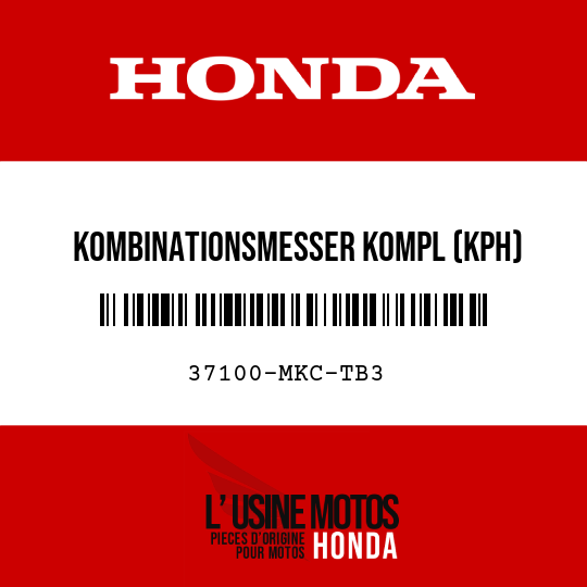 image de 37100-MKC-TB3 KOMBINATIONSMESSER KOMPL (KPH)