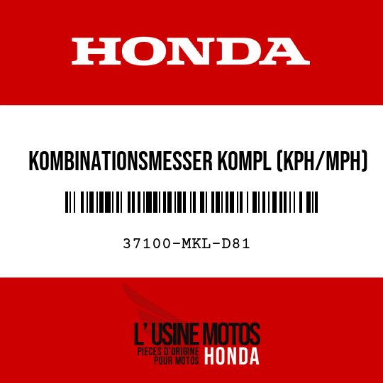image de 37100-MKL-D81 KOMBINATIONSMESSER KOMPL (KPH/MPH)