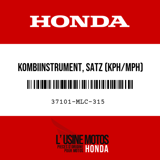 image de 37101-MLC-315 KOMBIINSTRUMENT, SATZ (KPH/MPH)