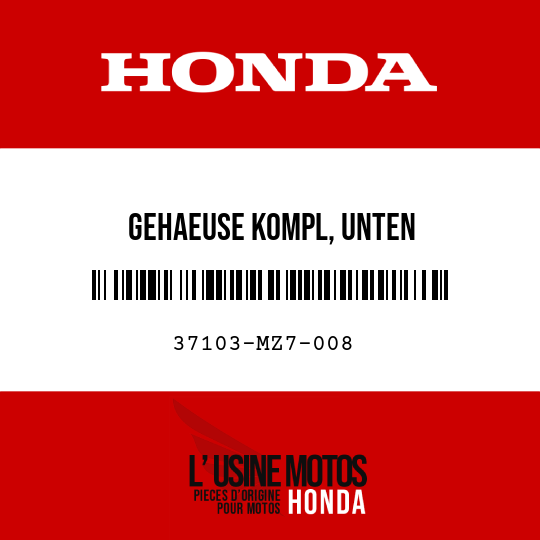image de 37103-MZ7-008 GEHAEUSE KOMPL, UNTEN