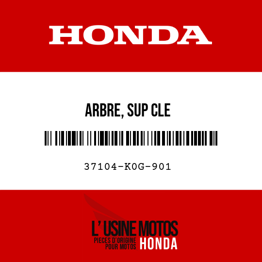 image de 37104-K0G-901 ARBRE, SUP CLE