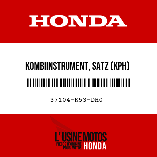 image de 37104-K53-DH0 KOMBIINSTRUMENT, SATZ (KPH)