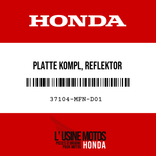 image de 37104-MFN-D01 PLATTE KOMPL, REFLEKTOR