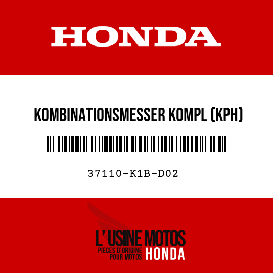 image de 37110-K1B-D02 KOMBINATIONSMESSER KOMPL (KPH)