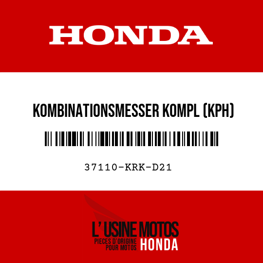 image de 37110-KRK-D21 KOMBINATIONSMESSER KOMPL (KPH)