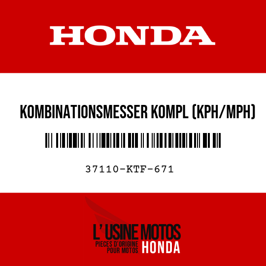image de 37110-KTF-671 KOMBINATIONSMESSER KOMPL (KPH/MPH)