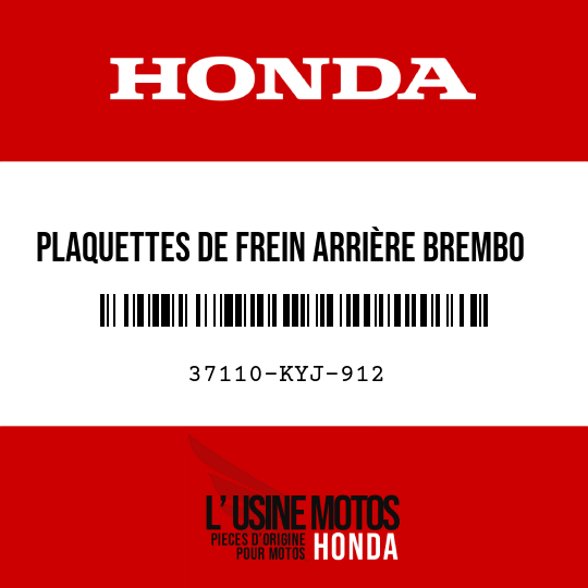 image de 37110-KYJ-912 Plaquettes de frein arrière Brembo 07HO31SP