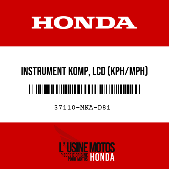 image de 37110-MKA-D81 INSTRUMENT KOMP, LCD (KPH/MPH)