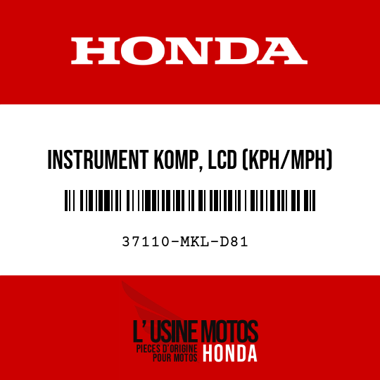 image de 37110-MKL-D81 INSTRUMENT KOMP, LCD (KPH/MPH)
