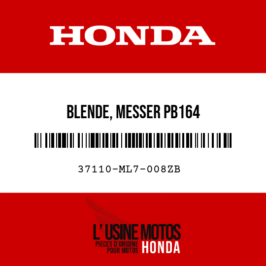 image de 37110-ML7-008ZB BLENDE, MESSER PB164 