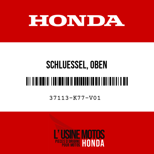 image de 37113-K77-V01 SCHLUESSEL, OBEN