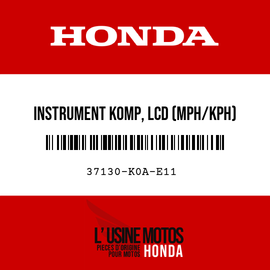 image de 37130-K0A-E11 INSTRUMENT KOMP, LCD (MPH/KPH)