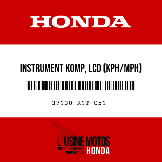 image de 37130-K1T-C51 INSTRUMENT KOMP, LCD (KPH/MPH)