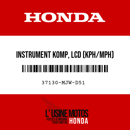 image de 37130-MJW-D51 INSTRUMENT KOMP, LCD (KPH/MPH)