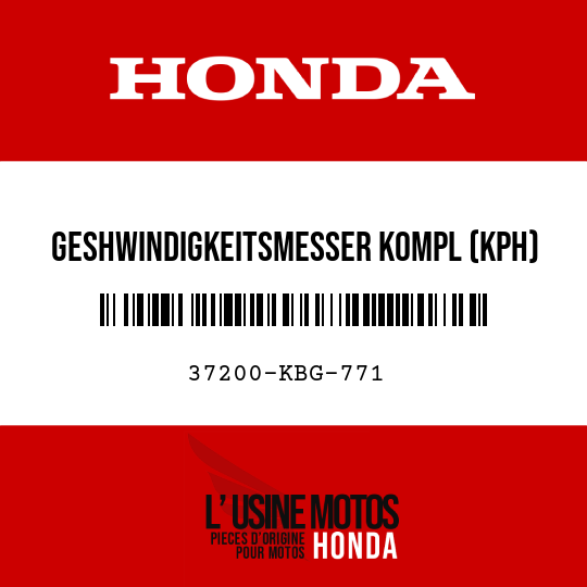 image de 37200-KBG-771 GESHWINDIGKEITSMESSER KOMPL (KPH)