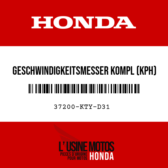 image de 37200-KTY-D31 GESCHWINDIGKEITSMESSER KOMPL (KPH)