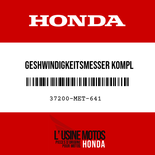 image de 37200-MET-641 GESHWINDIGKEITSMESSER KOMPL