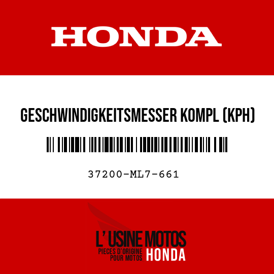 image de 37200-ML7-661 GESCHWINDIGKEITSMESSER KOMPL (KPH)