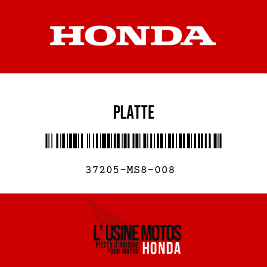image de 37205-MS8-008 PLATTE
