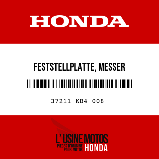 image de 37211-KB4-008 FESTSTELLPLATTE, MESSER