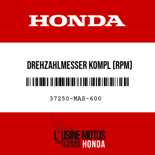image de 37250-MAS-600 DREHZAHLMESSER KOMPL (RPM)