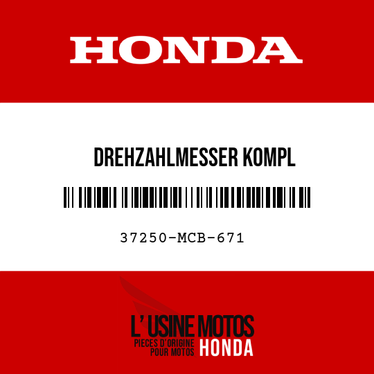 image de 37250-MCB-671 DREHZAHLMESSER KOMPL
