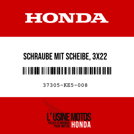 image de 37305-KE5-008 SCHRAUBE MIT SCHEIBE, 3X22