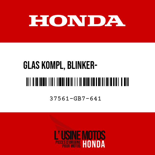 image de 37561-GB7-641 GLAS KOMPL, BLINKER- KONTROLLAMPE
