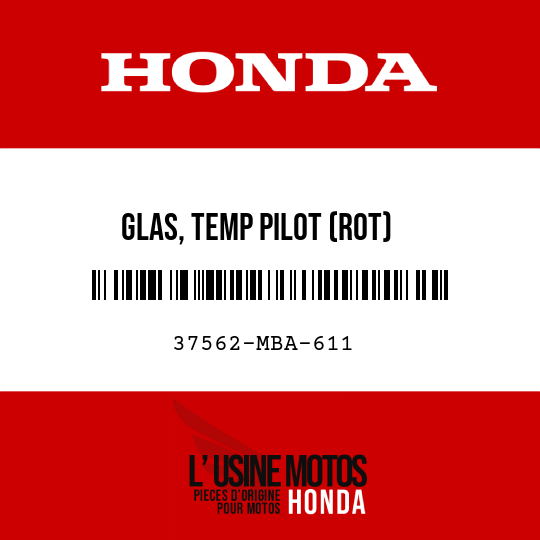 image de 37562-MBA-611 GLAS, TEMP PILOT (ROT)