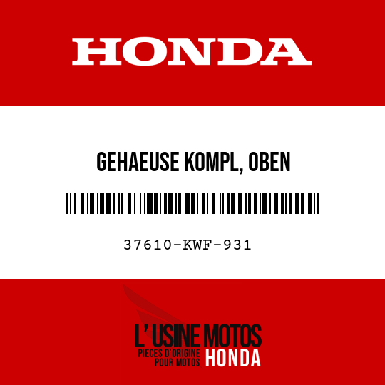 image de 37610-KWF-931 GEHAEUSE KOMPL, OBEN