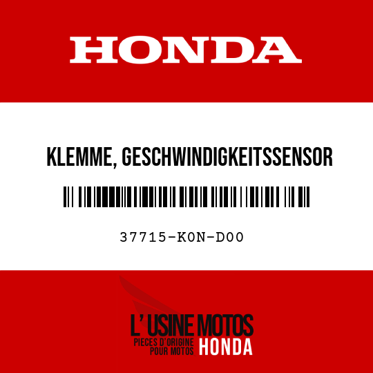 image de 37715-K0N-D00 KLEMME, GESCHWINDIGKEITSSENSOR