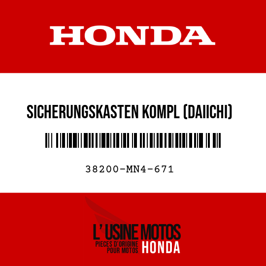 image de 38200-MN4-671 SICHERUNGSKASTEN KOMPL (DAIICHI)