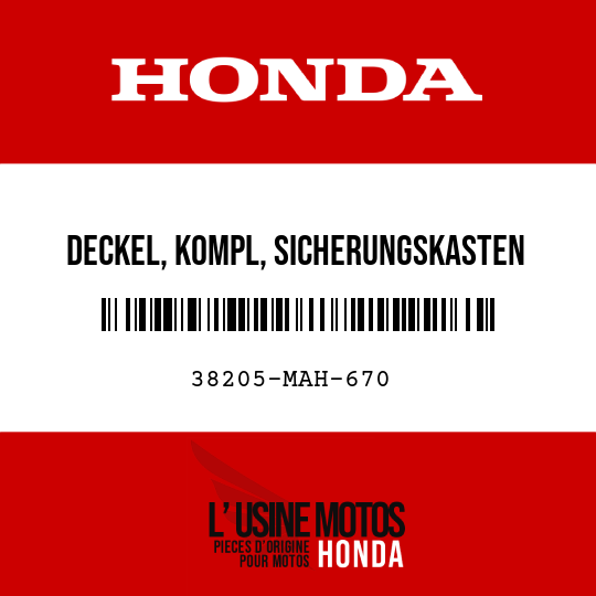image de 38205-MAH-670 DECKEL, KOMPL, SICHERUNGSKASTEN