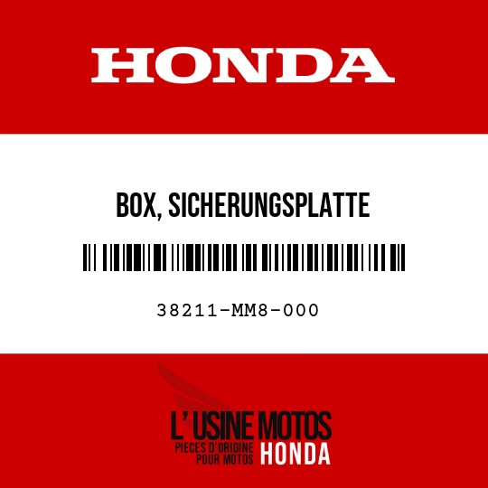 image de 38211-MM8-000 BOX, SICHERUNGSPLATTE
